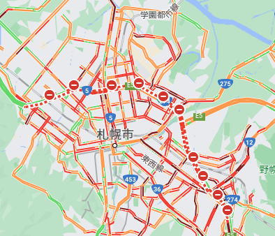札幌の渋滞